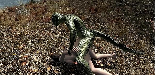  Argonian gets laid with Lydia Part 1